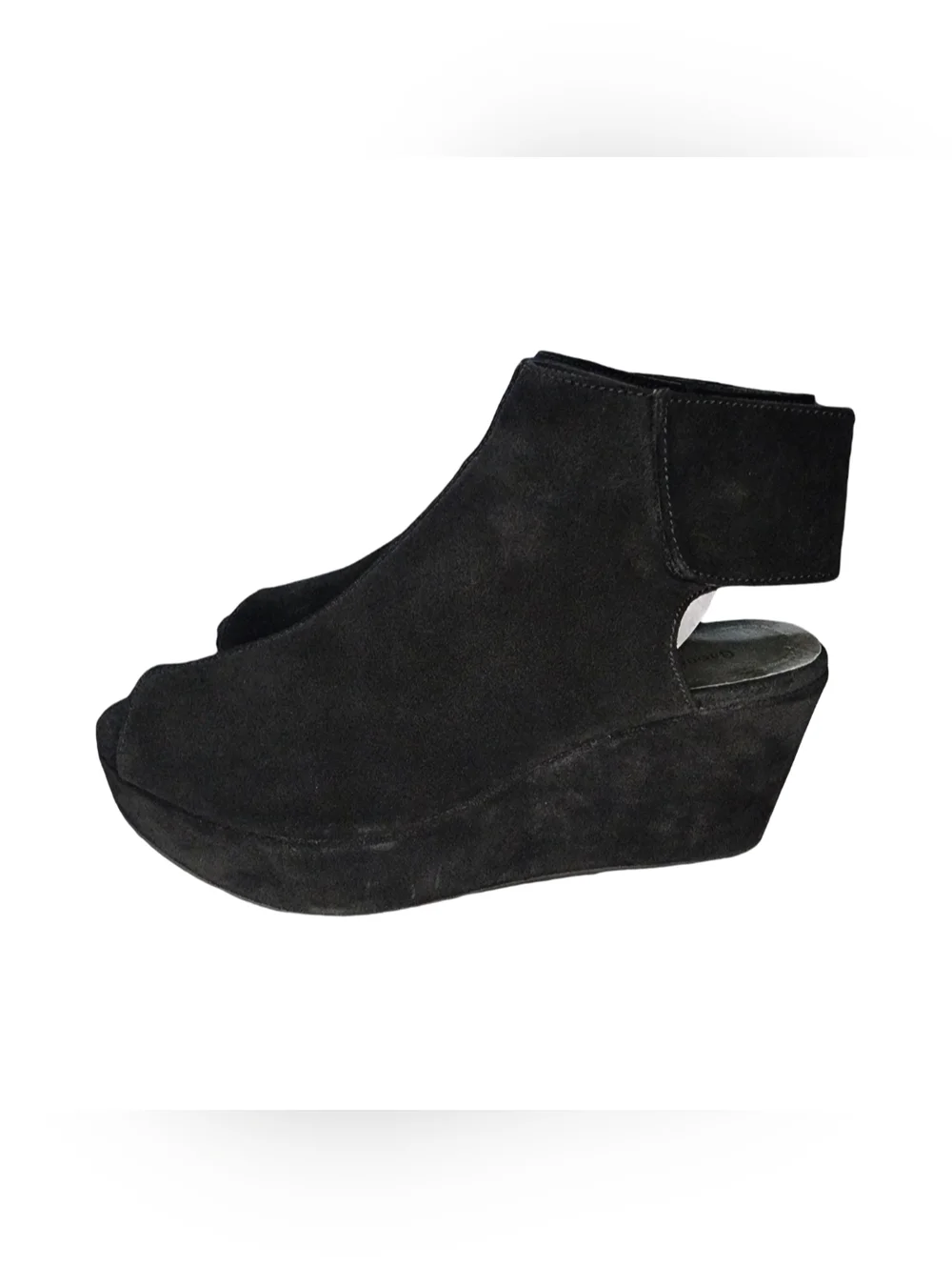 Chocolate Blu White Cutout Wedge Sandals, Womens 8 - Picture 3 of 12